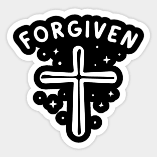 Forgiven by God Christian Inspirational Quote Sticker